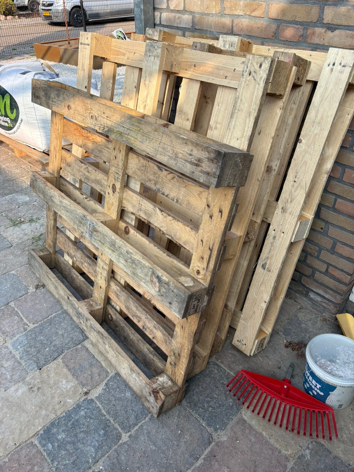 Pallets, Doe-het-zelf en Verbouw, Hout en Planken, Ophalen, Zo goed als nieuw, Pallet, Minder dan 200 cm