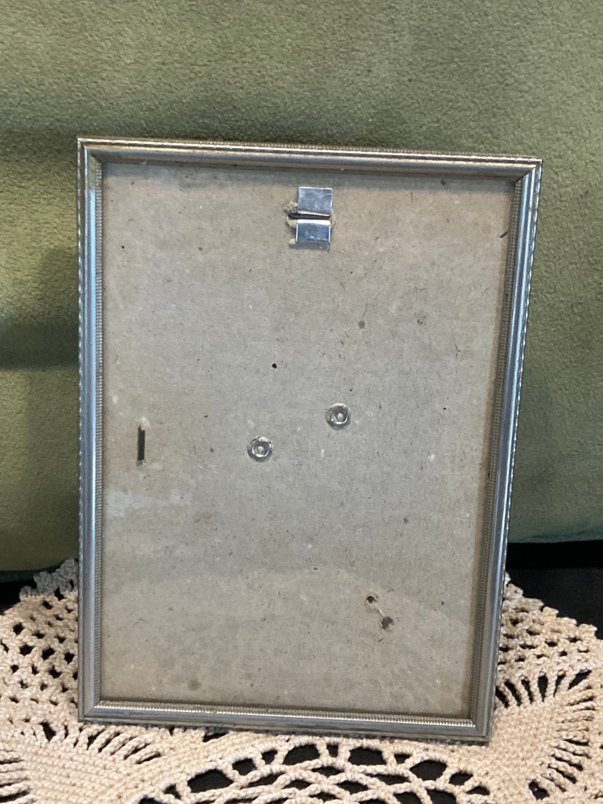 Oud fotolijstje met bol glas (101026), Ophalen of Verzenden, Gebruikt