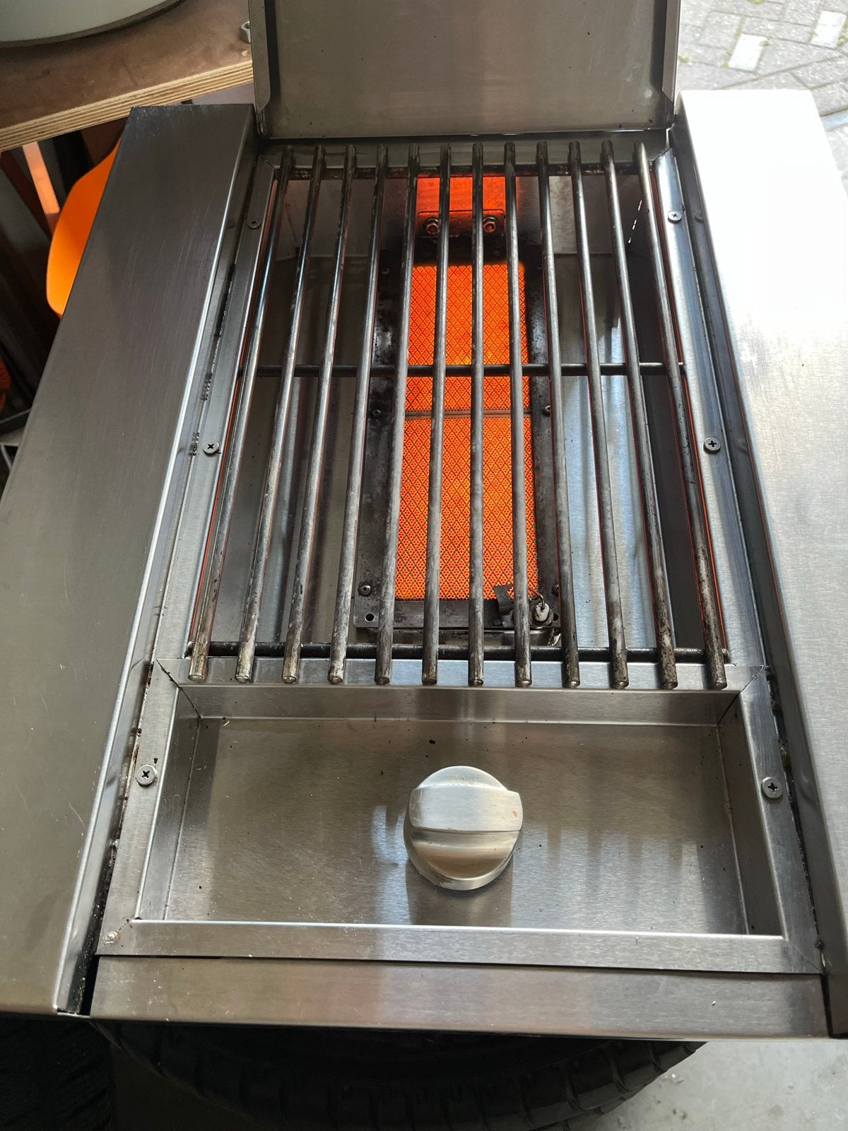 Grandhall RVS gas wokbrander, Ophalen, Gebruikt