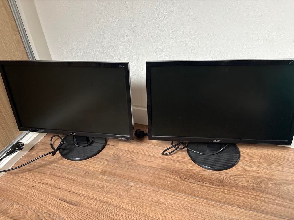 Acer 22 inch beeldscherm -, Gebruikt, Full HD, VGA, Ingebouwde speakers