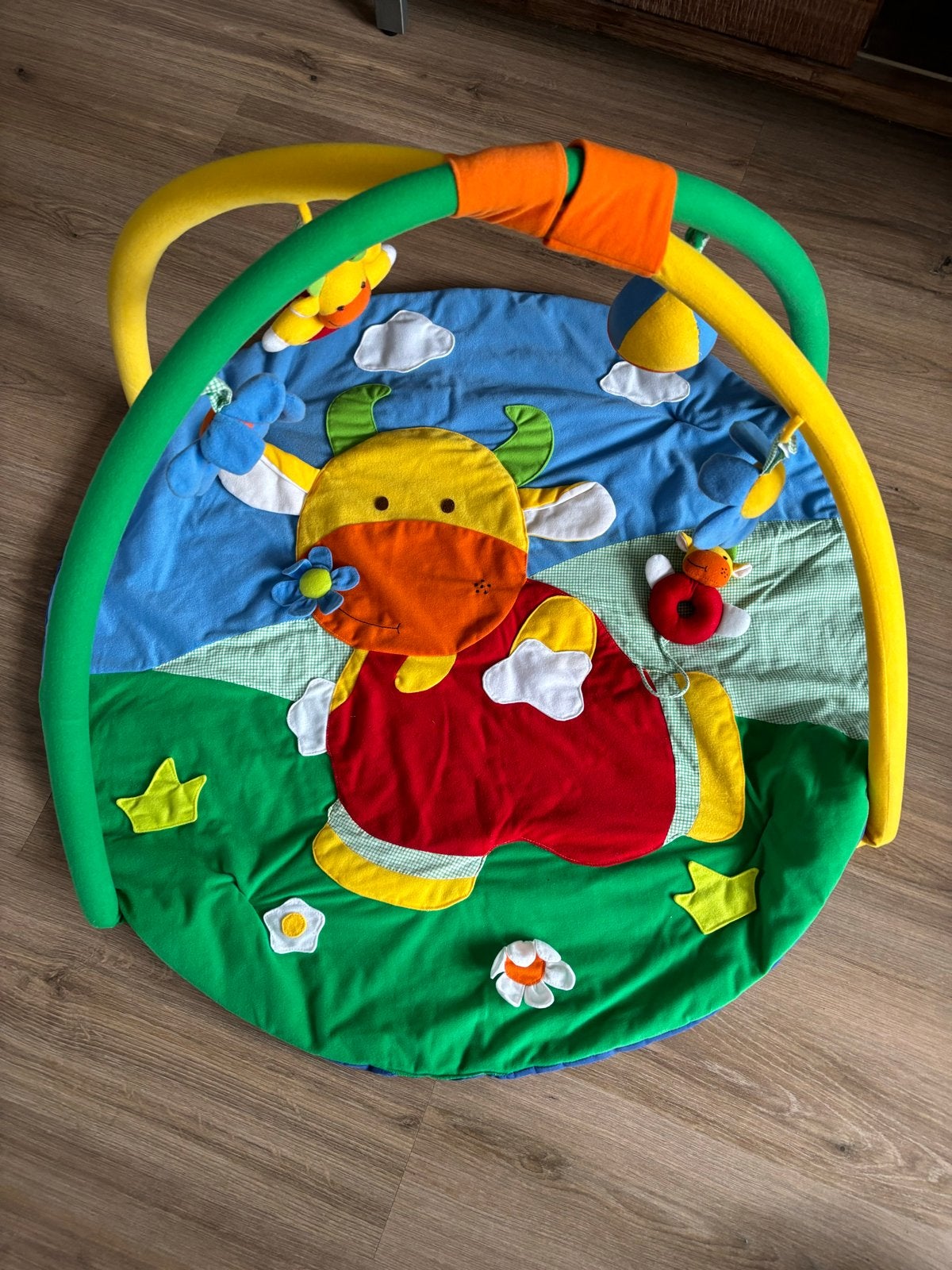 Speelkleed met babygym Koe - Zo goed als nieuw, Ophalen of Verzenden, Zo goed als nieuw, Speelkleed
