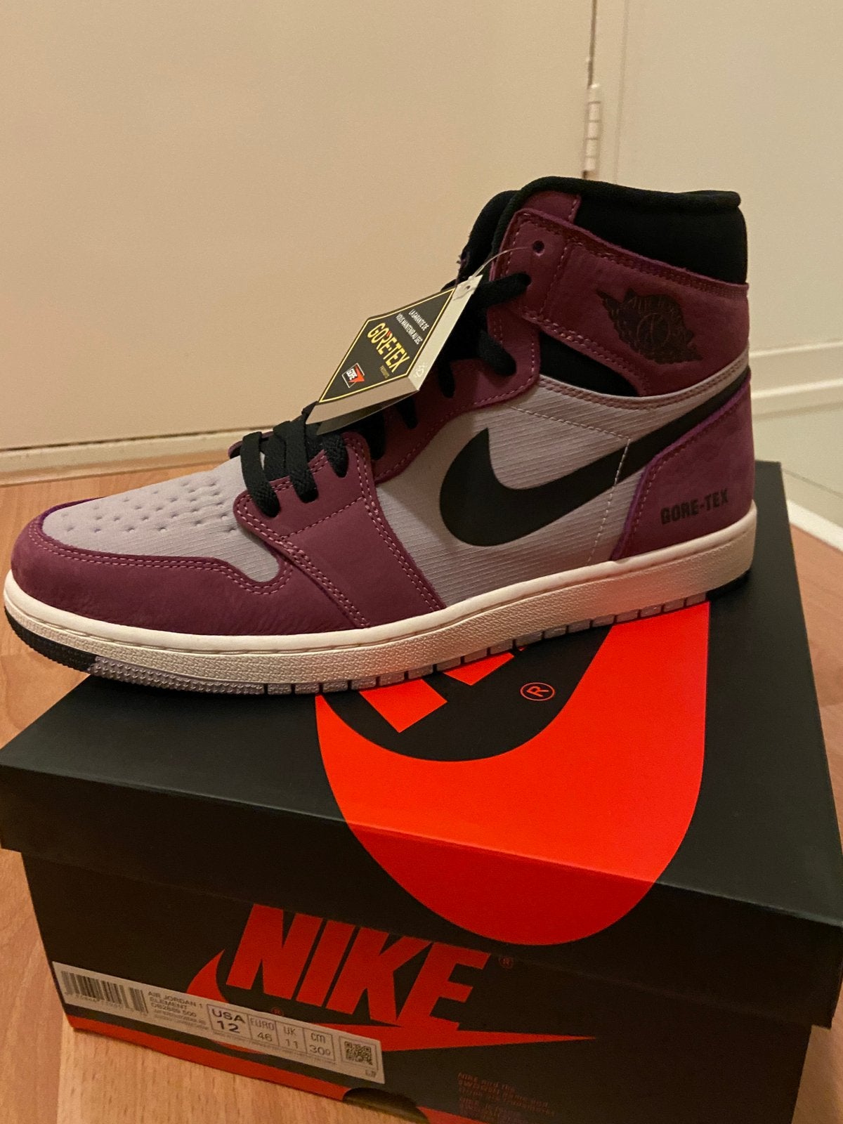 Nike Air Jordan 1 High Element Gore-Tex Berry EU 46 US 12 DS, Overige kleuren, Verzenden, Nieuw, Sneakers of Gympen