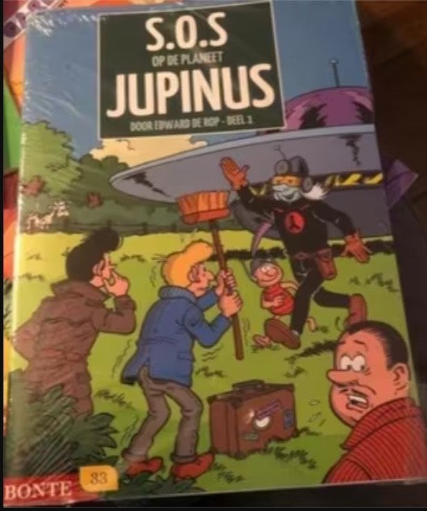 S.O.S. op de planeet Jupinus Hans Snugger en Kwikzilver k2, Eén stripboek, Ophalen of Verzenden, Zo goed als nieuw