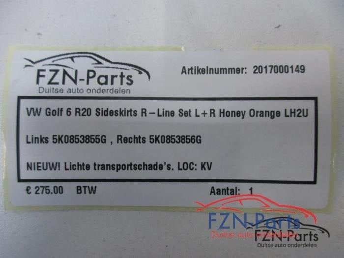 VW Golf 6 R20 Sideskirts R-Line Set L+R Honey Orange, Ophalen of Verzenden, Gebruikt