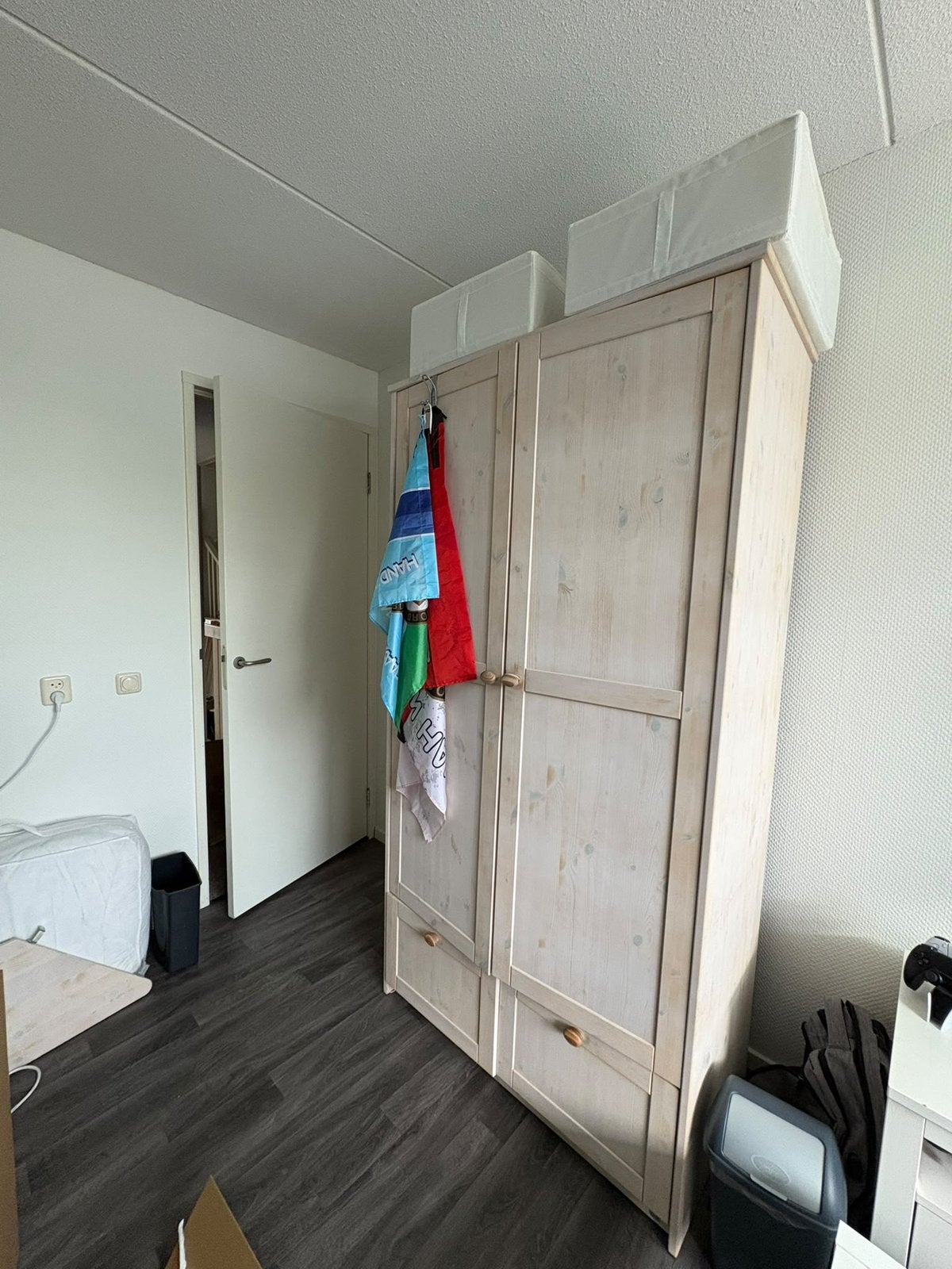 Kledingkast lifetime whitewash 2 deuren, Ophalen, Gebruikt, 200 cm of meer, 50 tot 100 cm