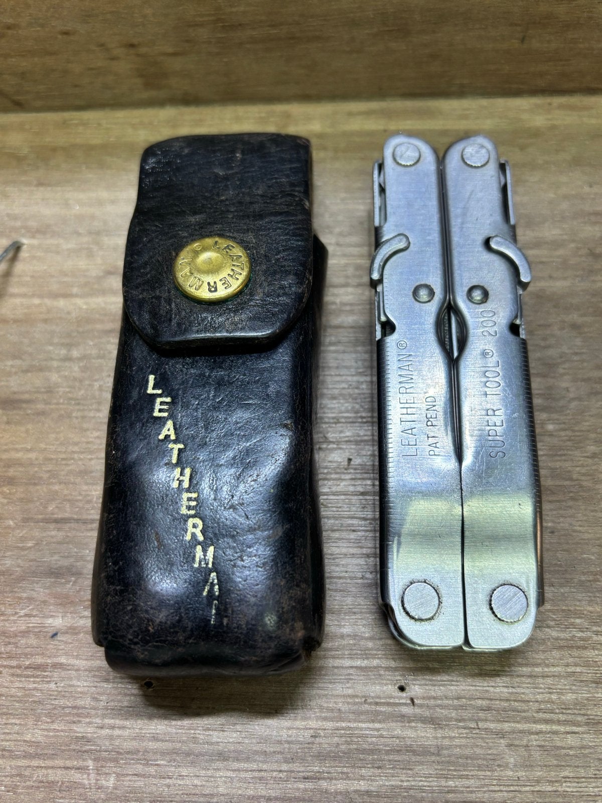 Leatherman Super Tool 200 met leren hoes, Ophalen of Verzenden, Gebruikt