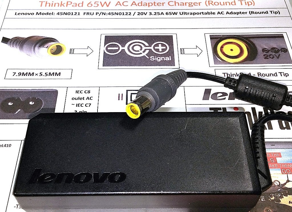 Lenovo Thinkpad 20V 3.25A 65W IBM Adapter Lader +Netcable C7, Computers en Software, Ophalen of Verzenden, Zo goed als nieuw, Lenovo origineel