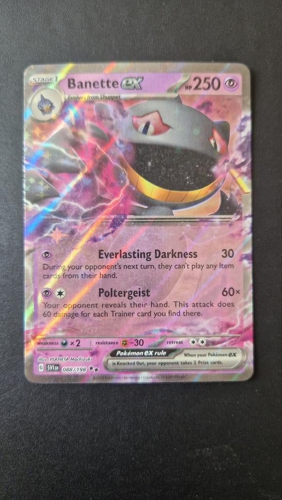 Banette ex 088/198 Scarlet&Violet Pokemon, Ophalen of Verzenden, Zo goed als nieuw, Losse kaart