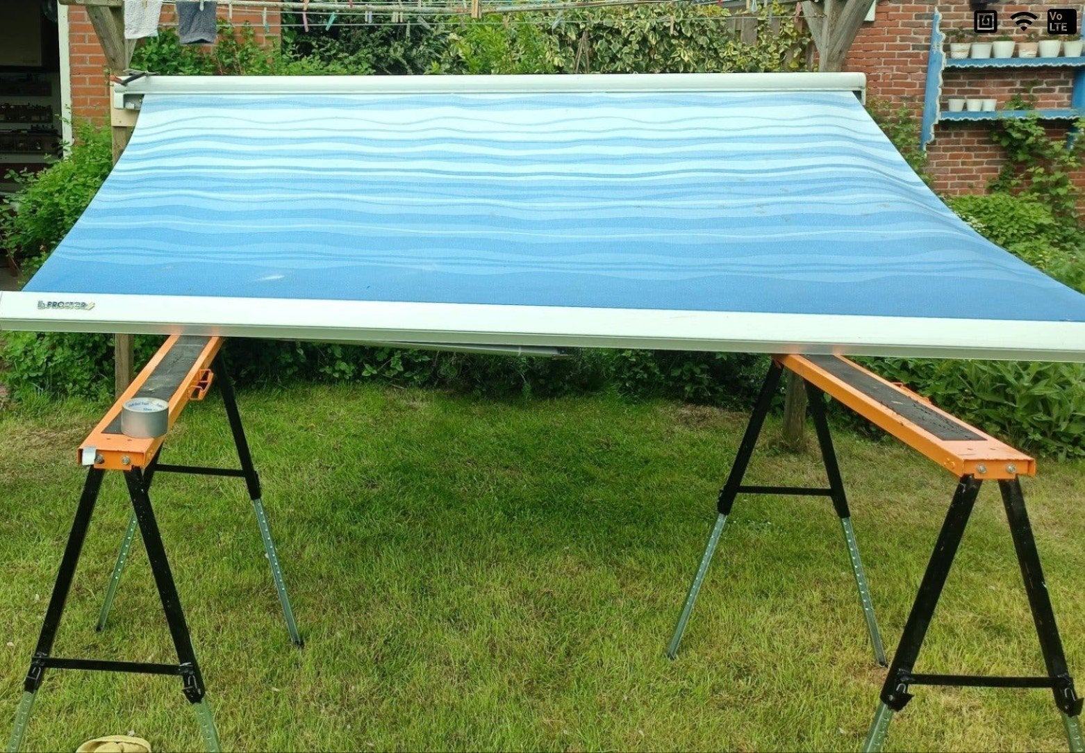 Cassette luifel 3.00 x 2.50m caravan/camper, Ophalen, Gebruikt, 150 tot 300 cm, 250 cm tot 450 cm