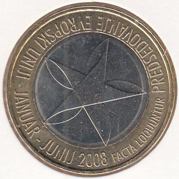 Slovenië 3 euro EU Presidentschap 2008 UNC in munthouder, Ophalen of Verzenden, Slovenië, Overige waardes, Losse munt