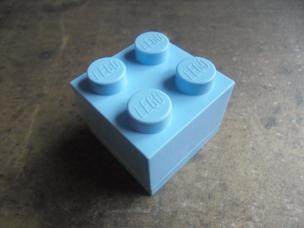 Lego Brick Snack Box 2x2 (zie foto's), Ophalen of Verzenden, Gebruikt, Lego