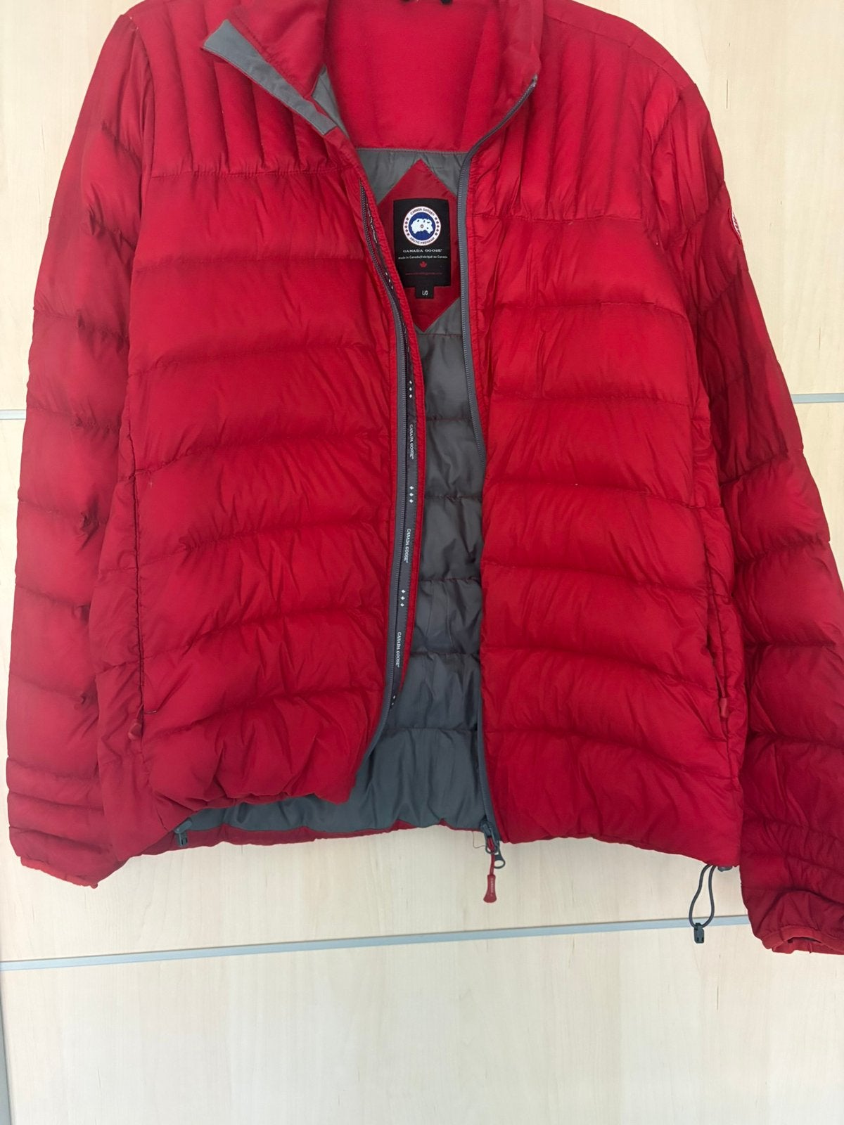 Mooie Rode  Canada Goose heren jas, Ophalen, Gedragen, Maat 52/54 (L), Rood