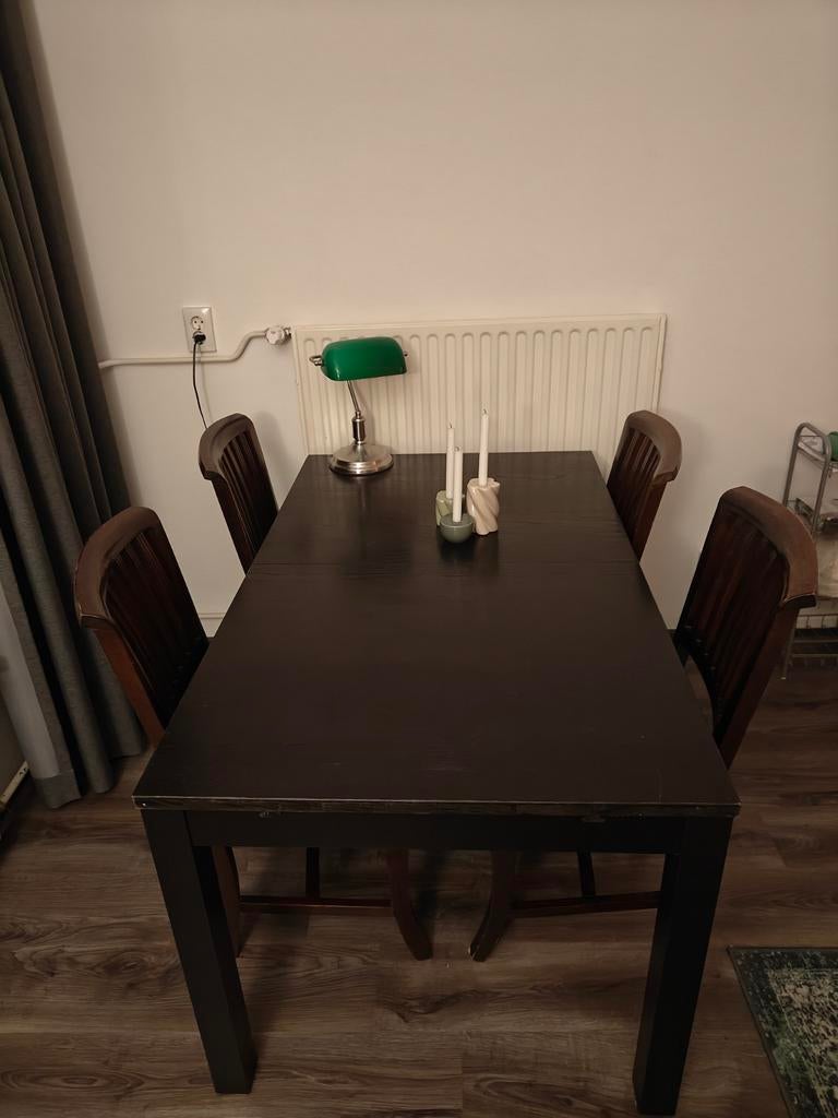 IKEA BJURSTA uitschuifbare eettafel, Huis en Inrichting, Tafels | Eettafels, Gebruikt, 50 tot 100 cm, 100 tot 150 cm, Vier personen