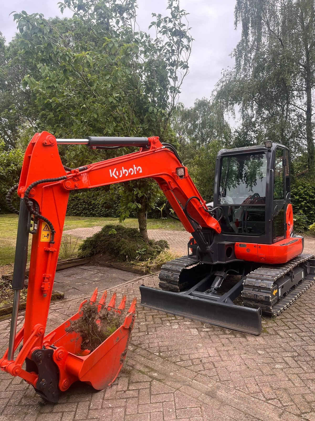 Kubota KX155-5 graafmachine, Zakelijke goederen, Machines en Bouw | Kranen en Graafmachines, Ophalen, Graafmachine