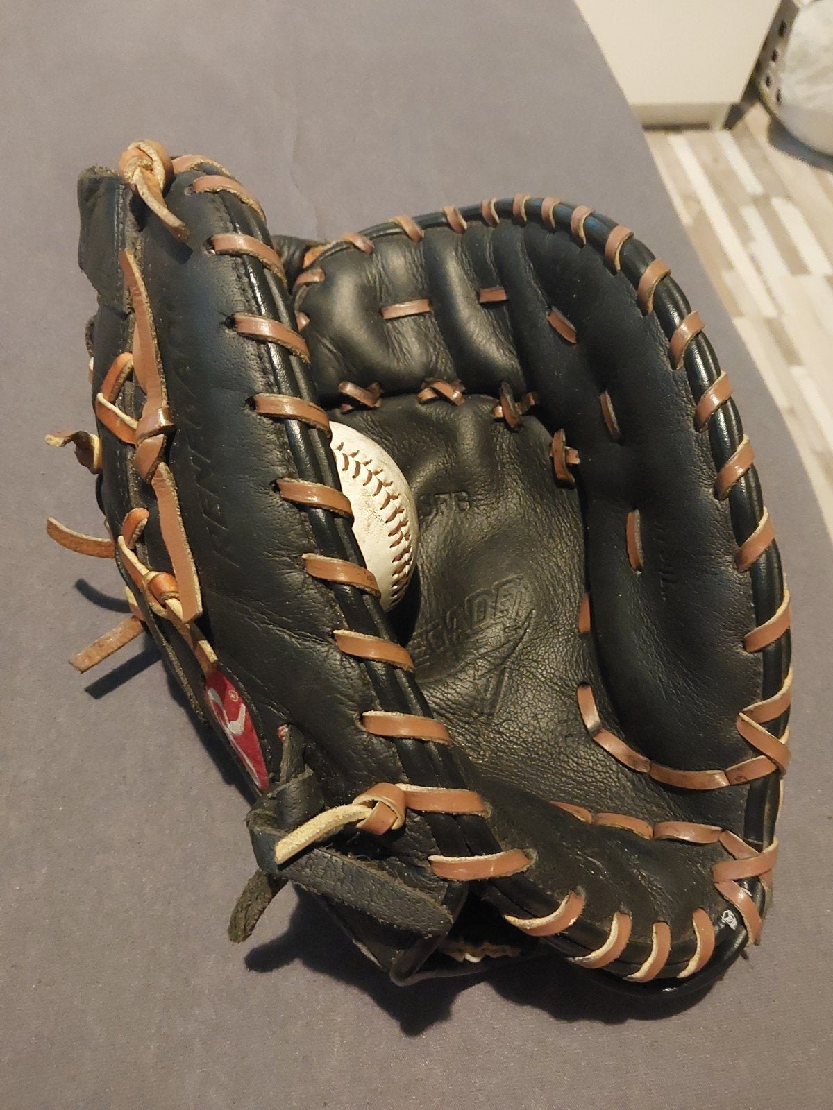set basebal glove's rucanor pro en Rawlings renegade, Ophalen of Verzenden, Zo goed als nieuw, Honkbal, Handschoen