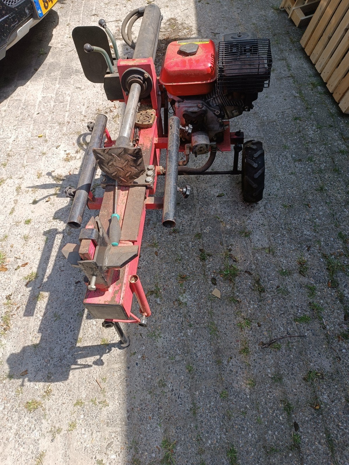 Benzine Houtklover - Krachtig en Mobiel, Tuin en Terras, Ophalen, Gebruikt, Benzine, Liggend