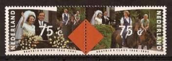 Nederland NVPH nr 1466/67a postfris Huwelijksfeest 1991, Postzegels en Munten, Postzegels | Nederland, Ophalen of Verzenden, Na 1940