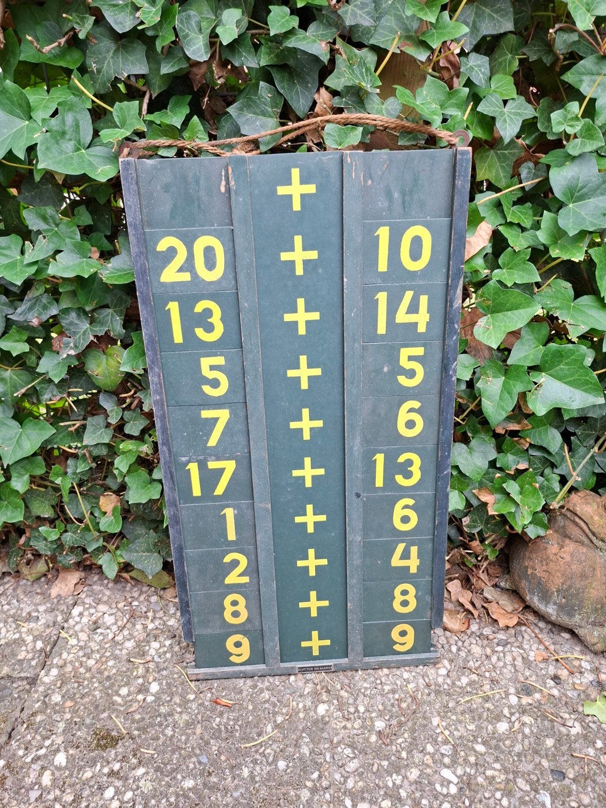 Antiek schoolbord Luctor Baarn - Rekensommen, Ophalen of Verzenden