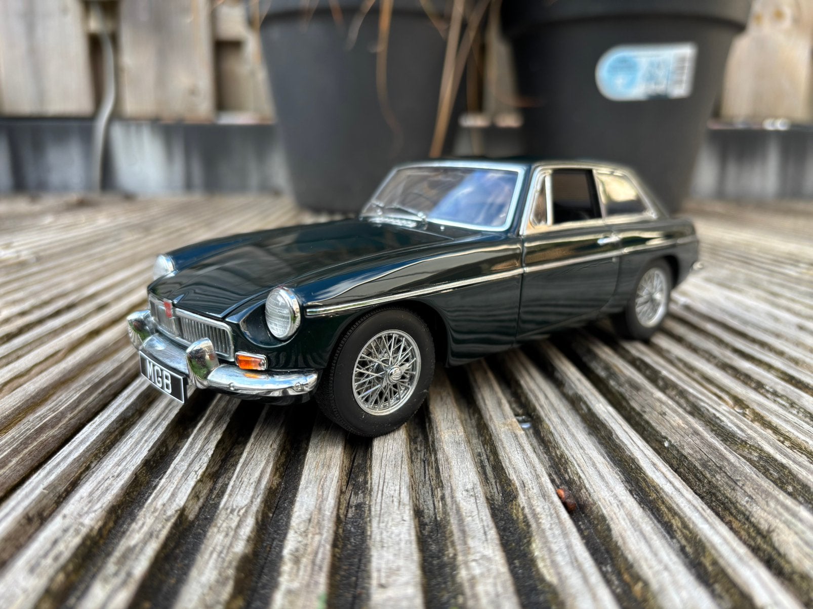 Autoart MGB GT coupe groen 1:18, Ophalen of Verzenden, Zo goed als nieuw, Autoart