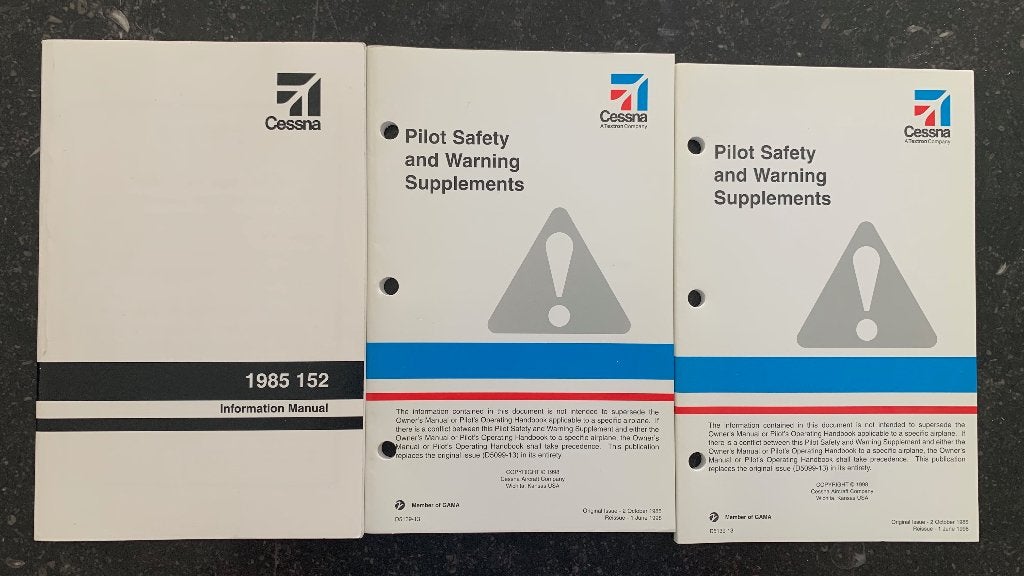 Te koop Cessna C152 handleiding, Onbekend, Niet van toepassing, Ophalen of Verzenden, Zo goed als nieuw