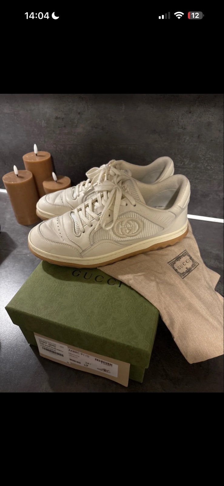 Gucci sneakers, maat 38,5, Kleding | Dames, Schoenen, Ophalen of Verzenden, Zo goed als nieuw, Wit, Sneakers of Gympen