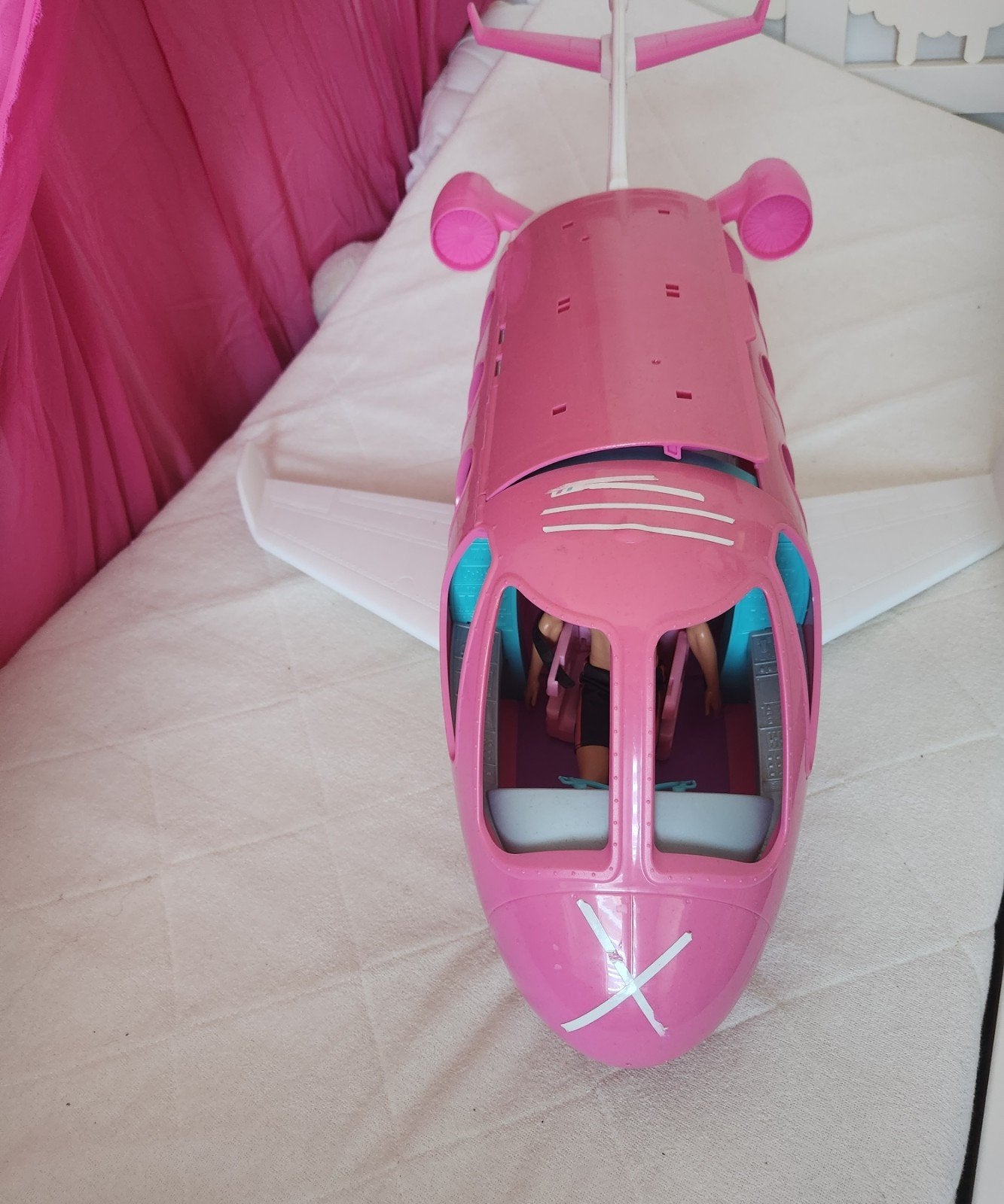 Roze speelgoedvliegtuig voor poppen, Ophalen, Gebruikt