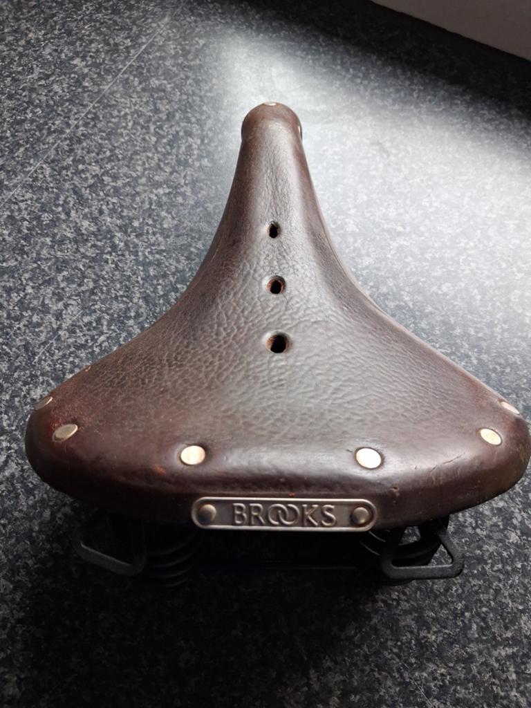 Brooks Leren Fietszadel B67- Bruin, Klassiek Comfort, Fietsen en Brommers, Fietsonderdelen, Gebruikt, Leer, Elektrische fiets