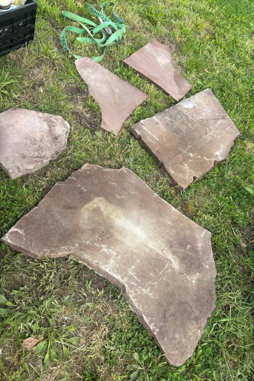 Natuurstenen staptegels voor tuin of pad, Tuin en Terras, Ophalen, Overige materialen, Gebruikt, Bruin