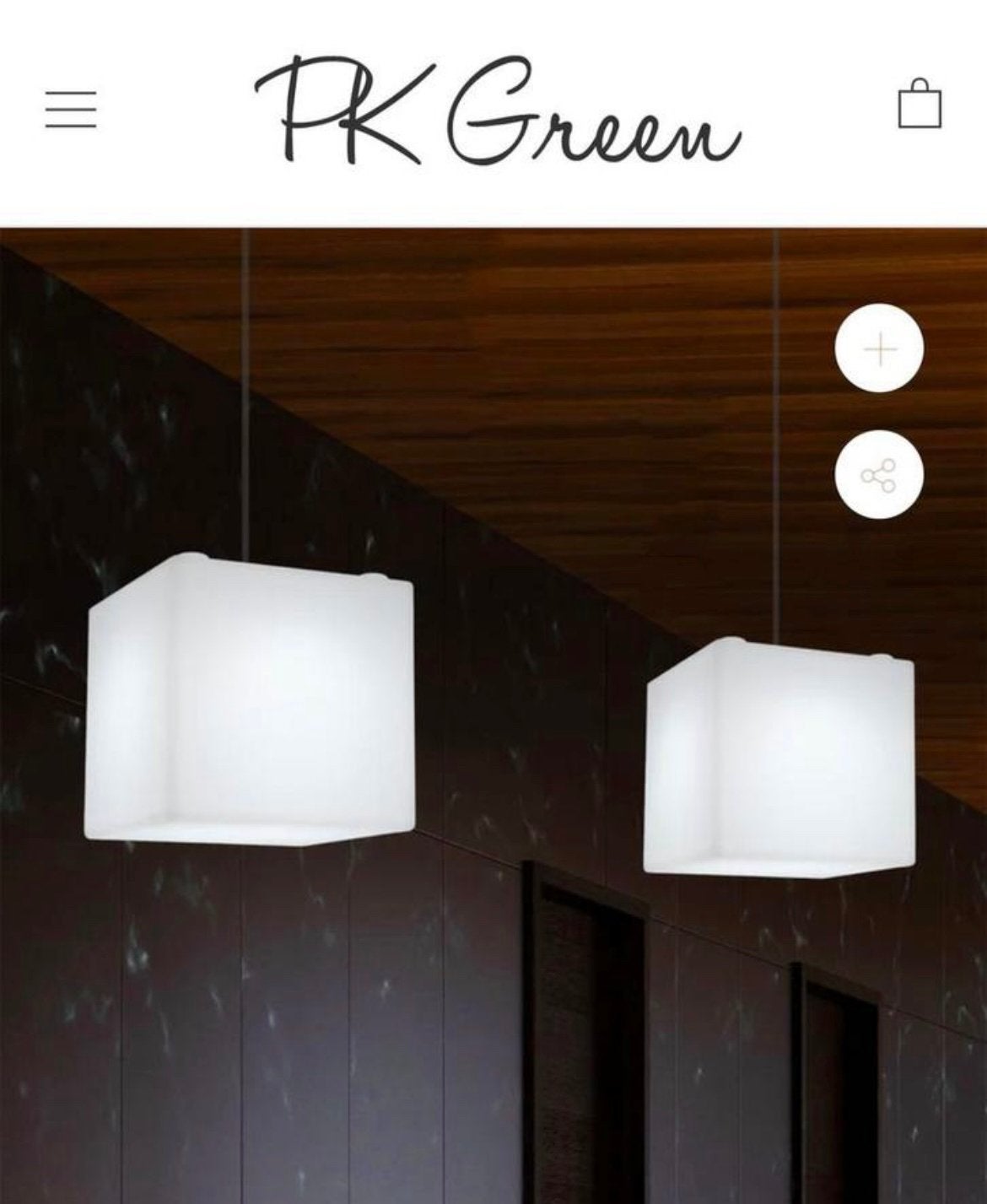 Design verlichting Pk green cube, Ophalen of Verzenden, Zo goed als nieuw