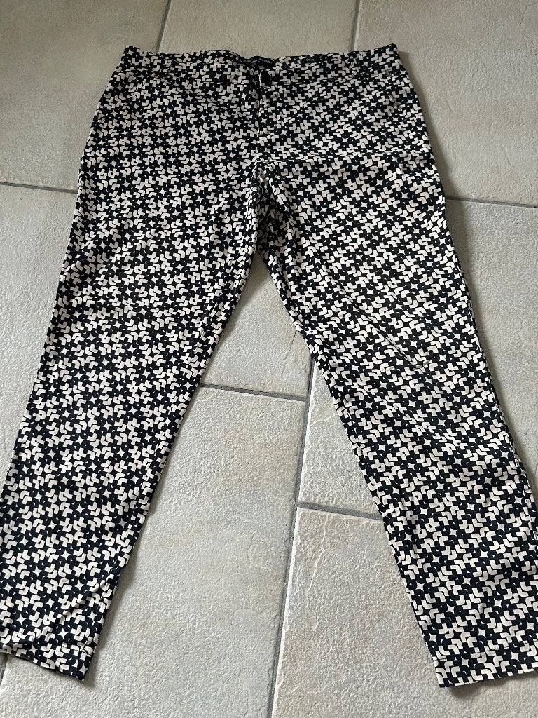 Rosner Mira katoenen broek zwart/beige maat 44, Kleding | Dames, Verzenden, Zwart, Maat 42/44 (L), Rosner Mira