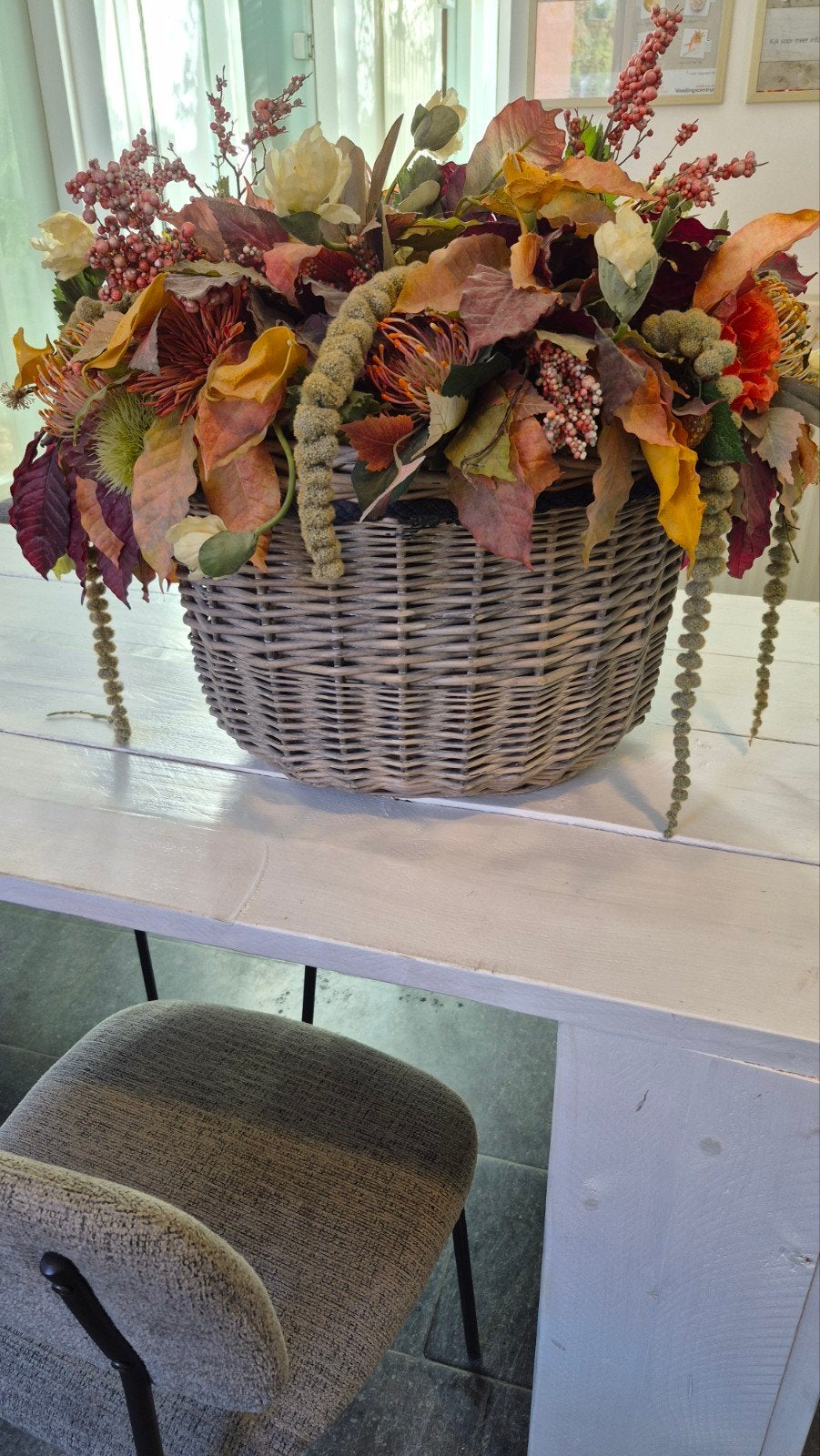 zijden bloemen, Ophalen