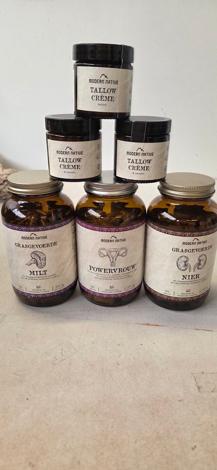 Modern Native Tallow Crème & Grasgevoerde Supplementen Set, Sieraden, Tassen en Uiterlijk, Verzenden, Nieuw, Overige typen