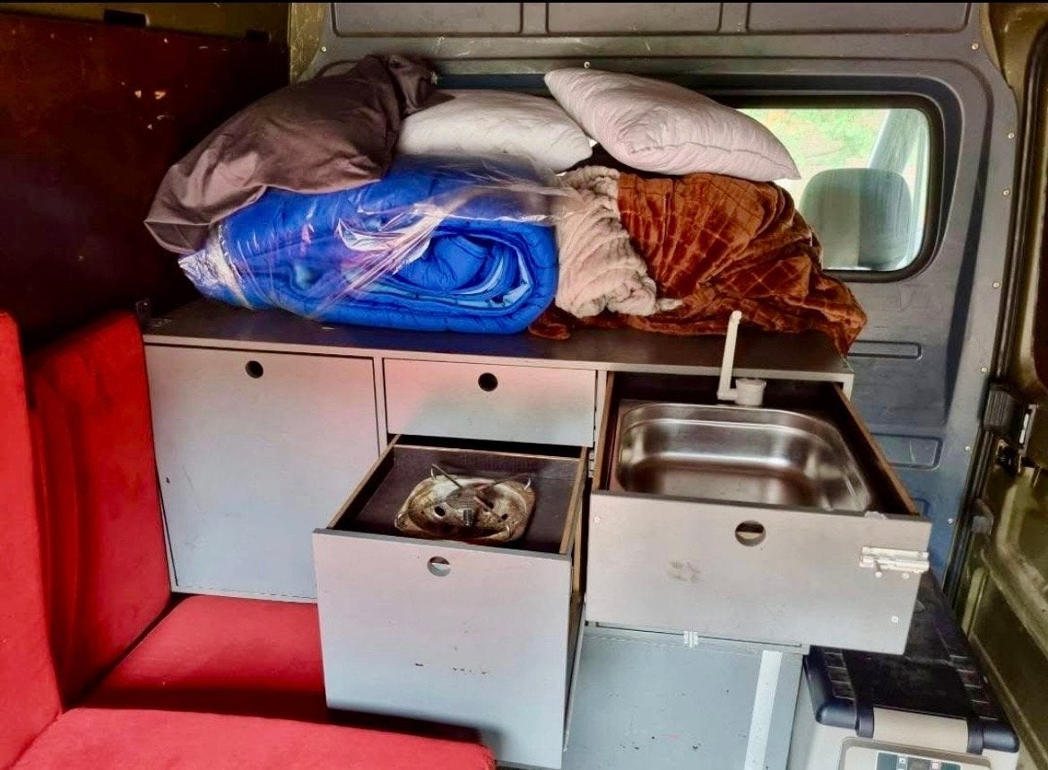 Camper keuken inbouw, Ophalen, Gebruikt