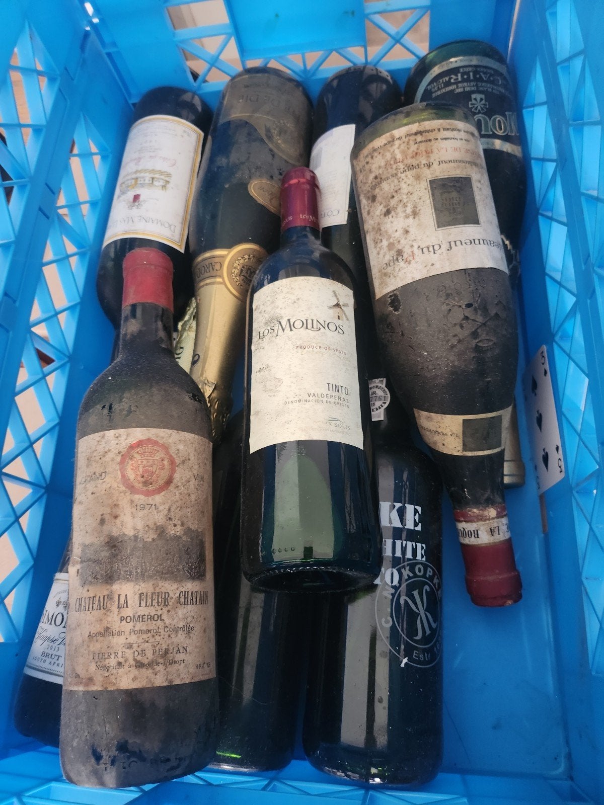 10 flessen wijn en champagne - diverse jaargangen, Ophalen, Gebruikt, Frankrijk, Champagne