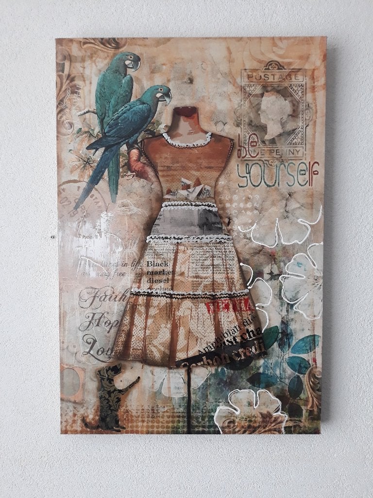 te koop tweemaal schilderij, Ophalen, 80 cm, Meerkleurig, Zo goed als nieuw