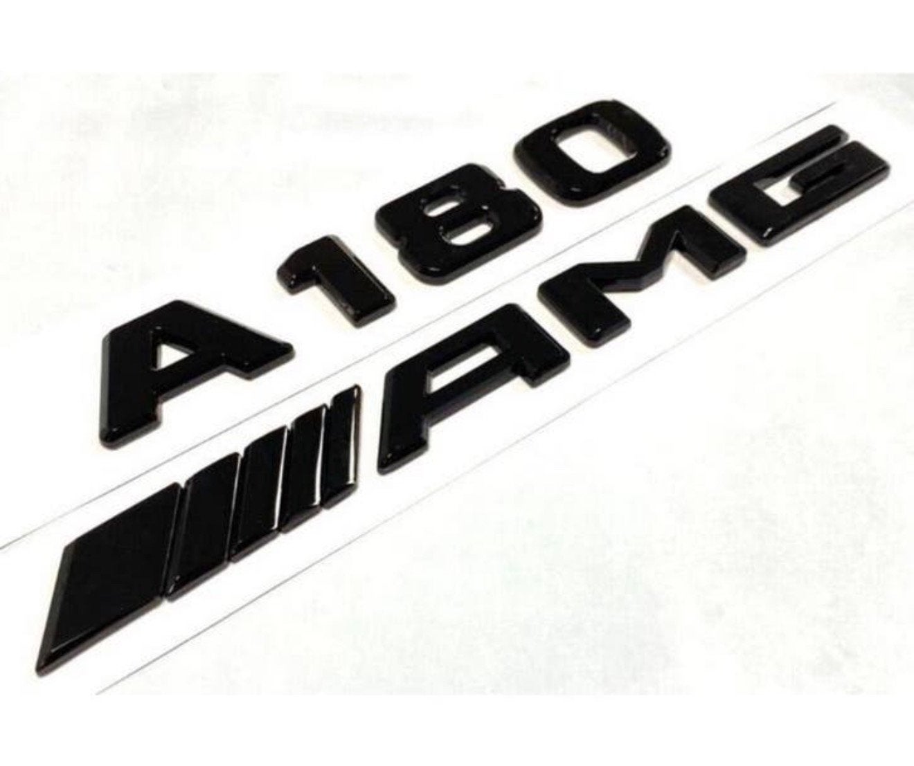 Glans zwart emblemen - Mercedes A Class W176  W177 A180 AMG, Ophalen of Verzenden, H, H, H