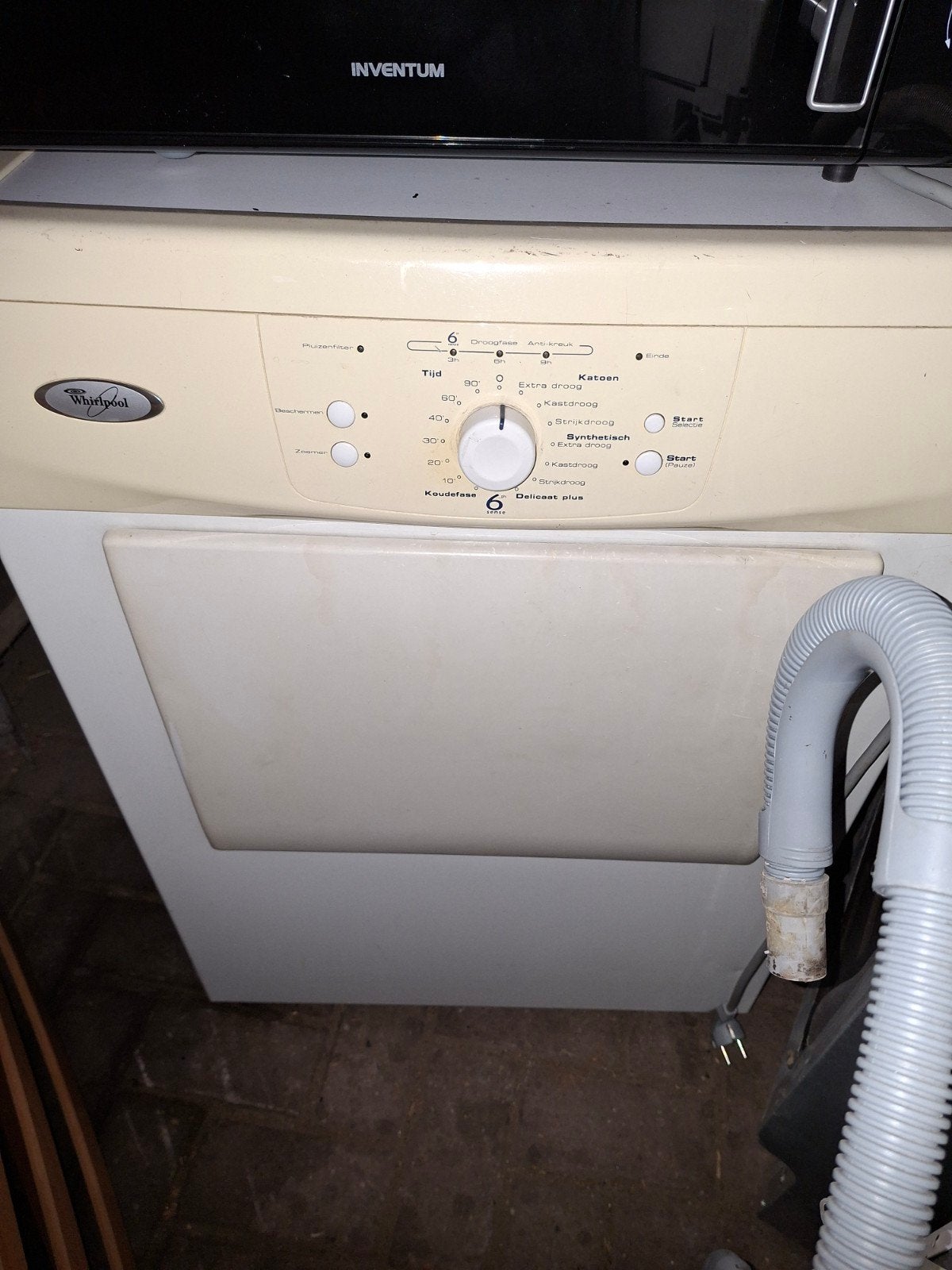 Whirlpool Indiana A 6kg droger met afvoer naar buiten., Witgoed en Apparatuur, Ophalen, 6 tot 8 kg, Gebruikt, Luchtafvoer
