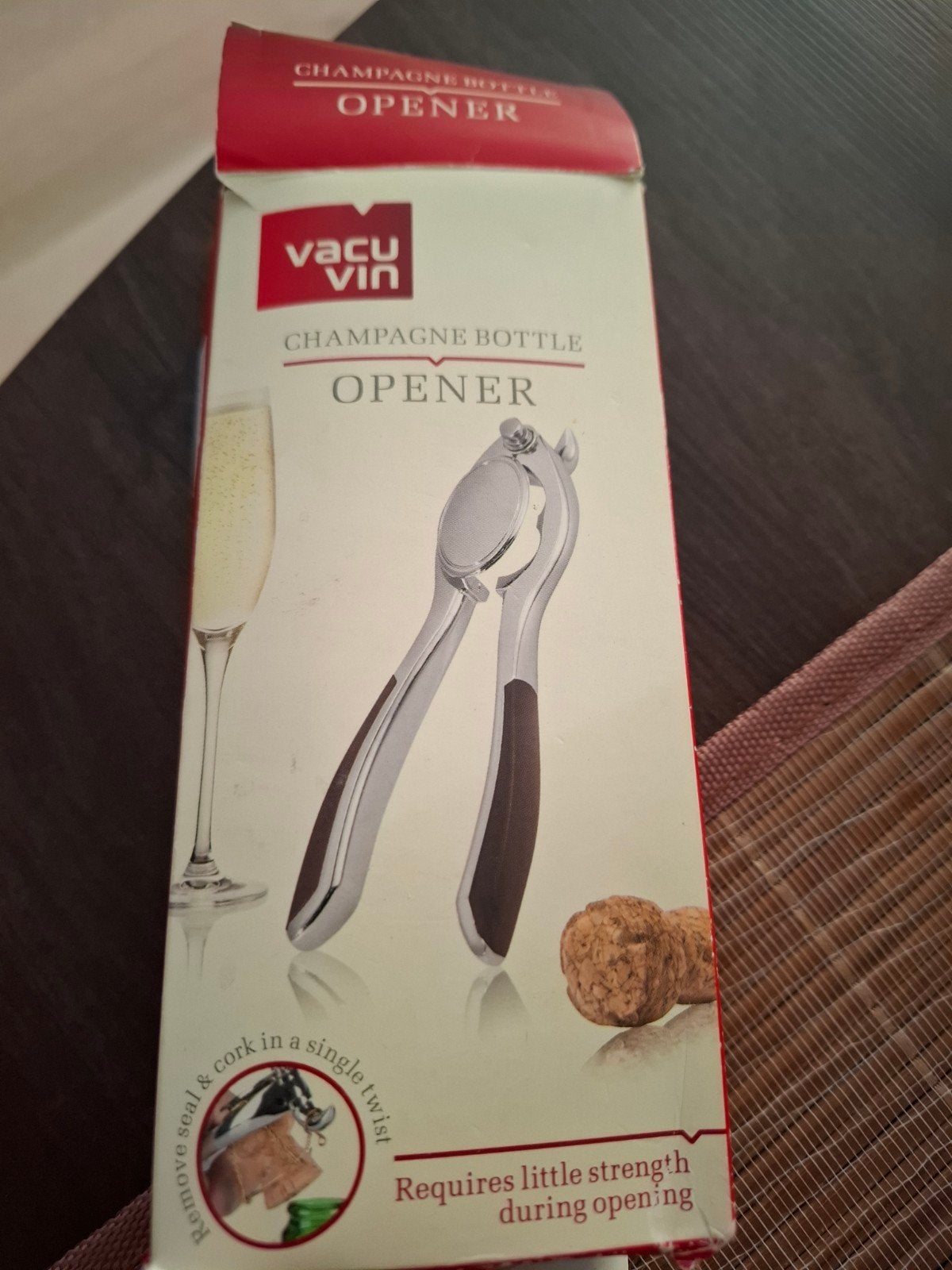 Vacu Vin Champagneflesopener - Nieuw in doos, Overige typen, Ophalen of Verzenden, Metaal, Overige merken