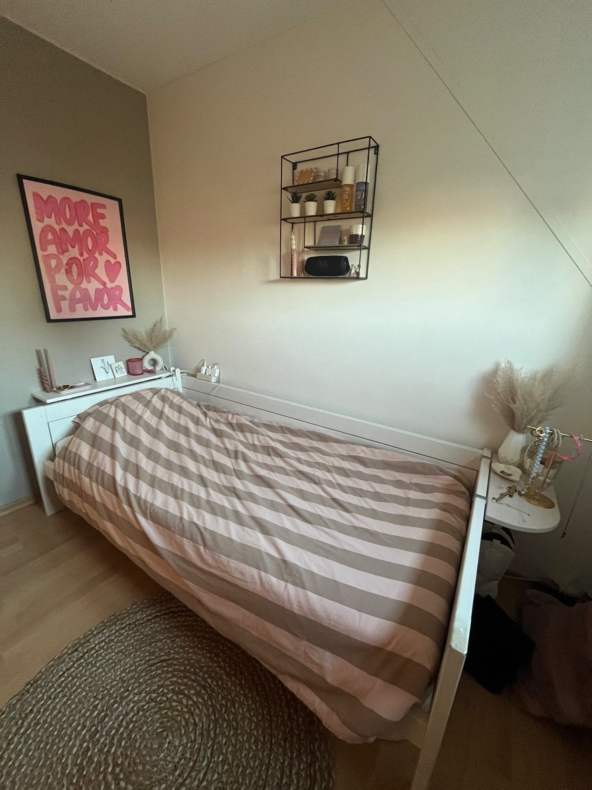 Lifetime whitewash bed 90x200 cm, Ophalen, Gebruikt, 90 cm, Eenpersoons