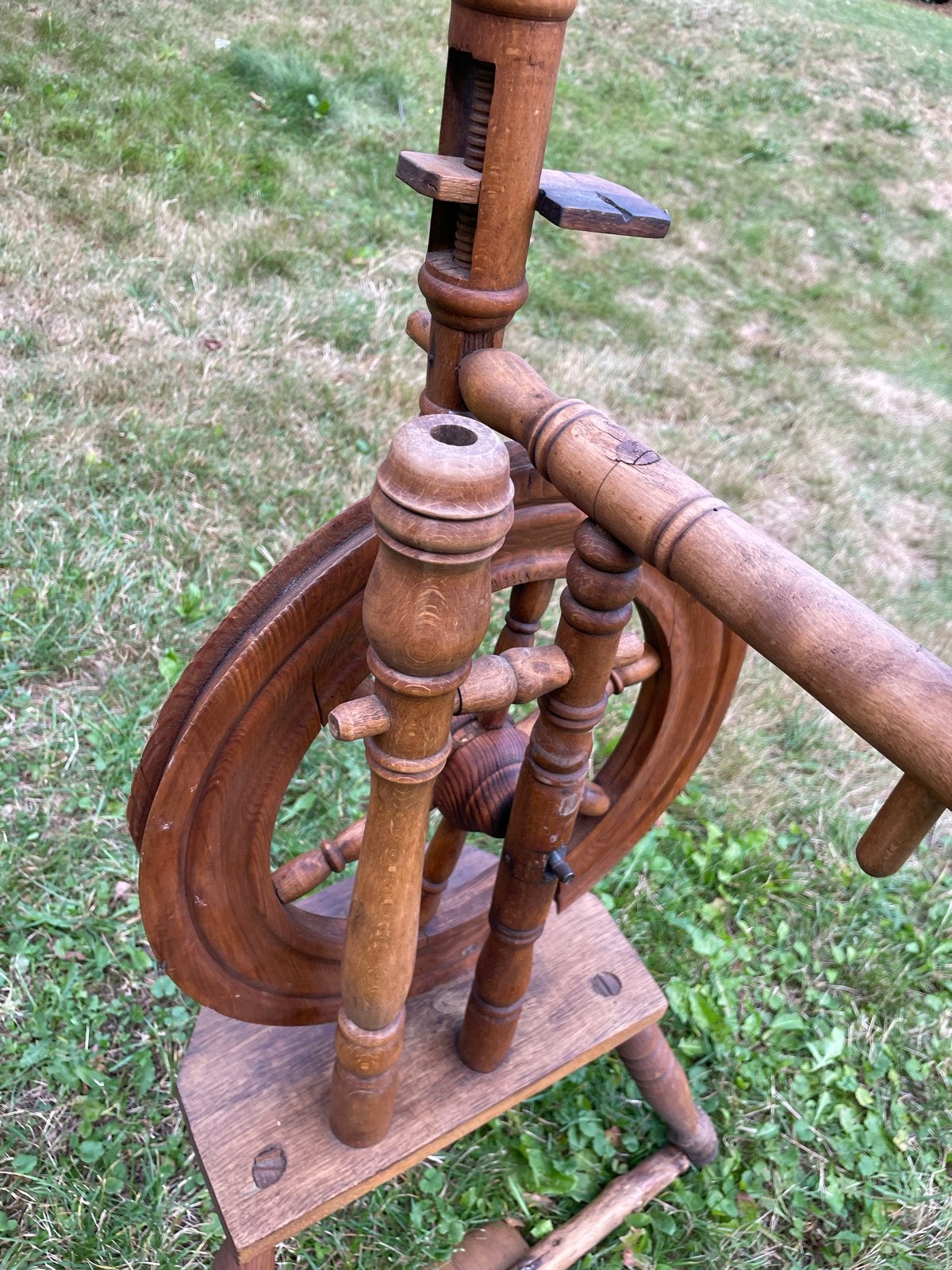 Antiek spinnenwiel, decoratief object, Ophalen