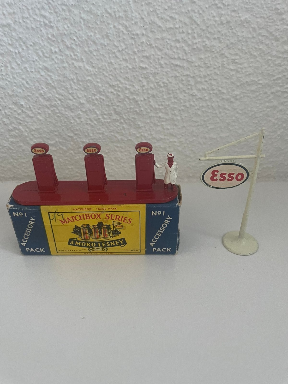 Origineel Matchbox 1:87 Esso station A-1 + doosje MINT, Ophalen of Verzenden, Nieuw, Overige typen, Matchbox