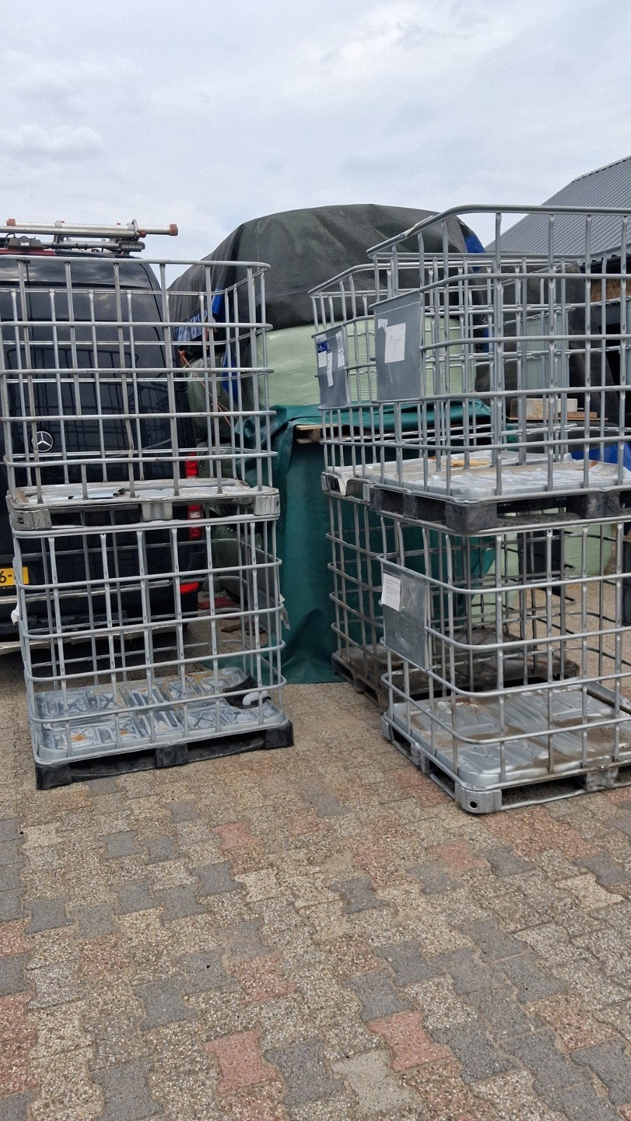 ibc kratten., Minder dan 3 m³, Ophalen