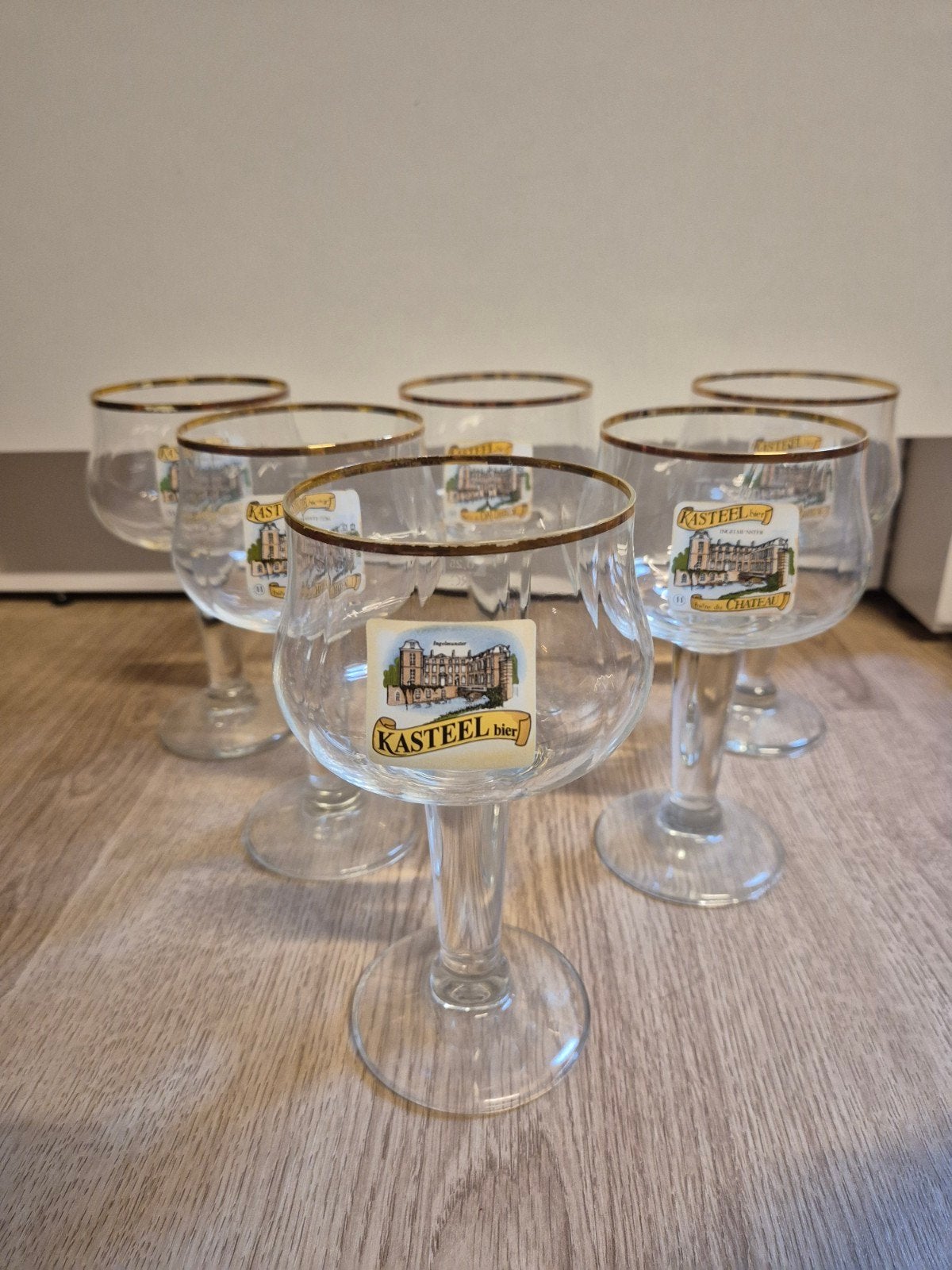 6 Kasteel bier glazen, Ophalen of Verzenden