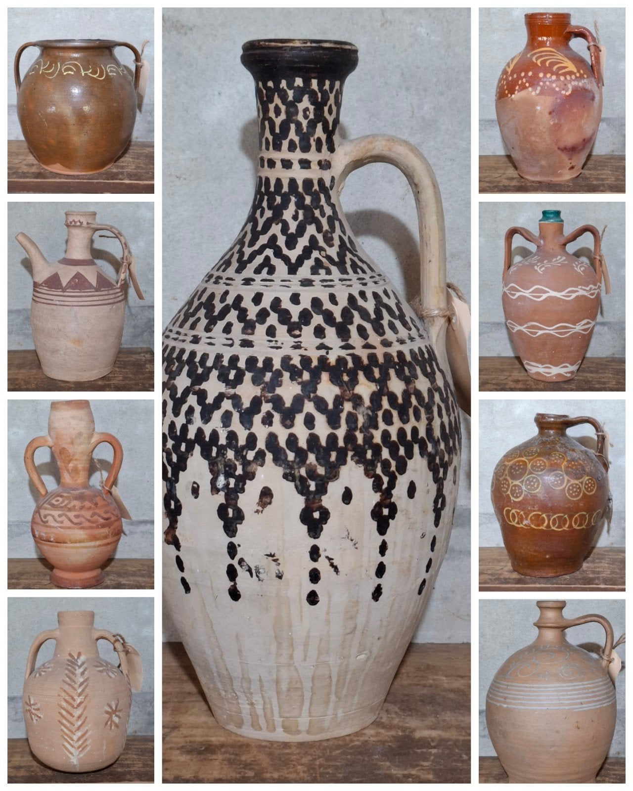 Oude antiek vintage oliekruik kruik waterkruik, Antiek en Kunst, Ophalen of Verzenden