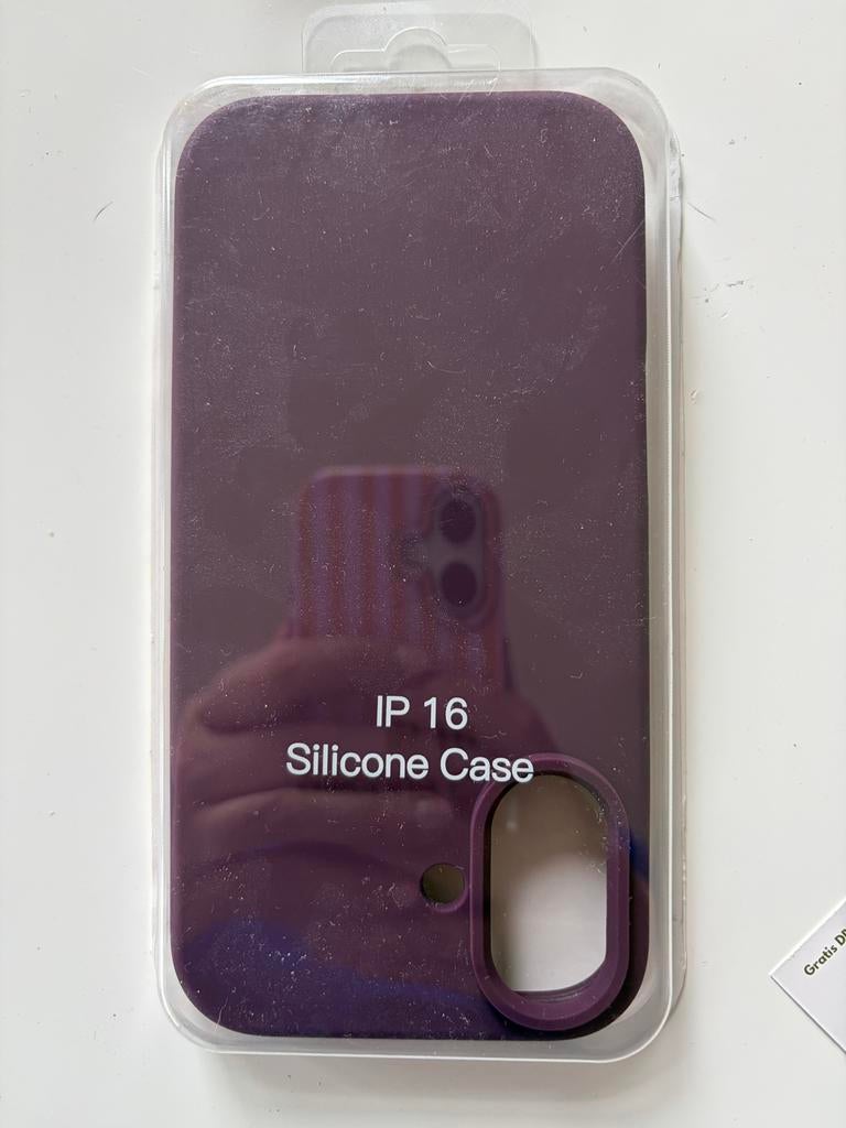 Siliconen Hoesje voor iPhone 16 - Paars/ Burgundy, Paars, IPhone 16, Nieuw, Hoesje of Tasje