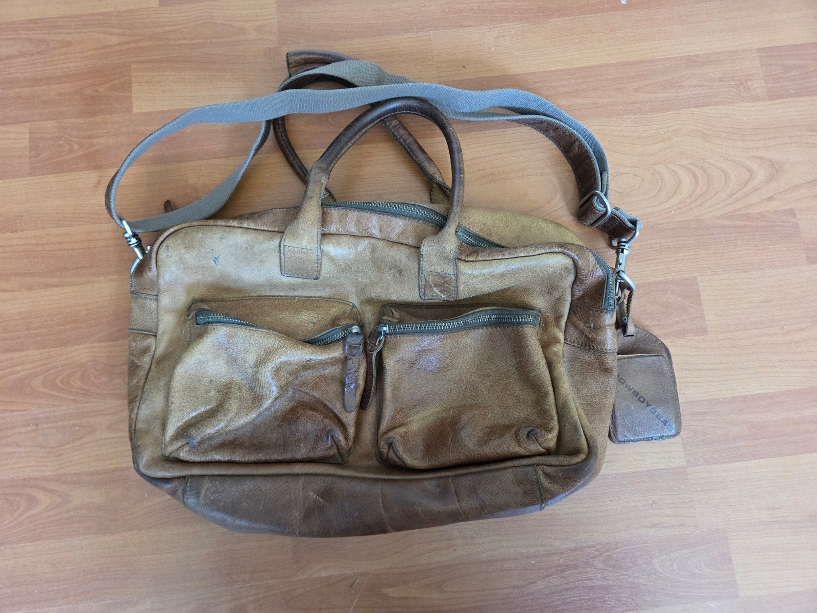 Originele cowboys bag met binnenvak, Ophalen of Verzenden, Gebruikt, Bruin, Handtas