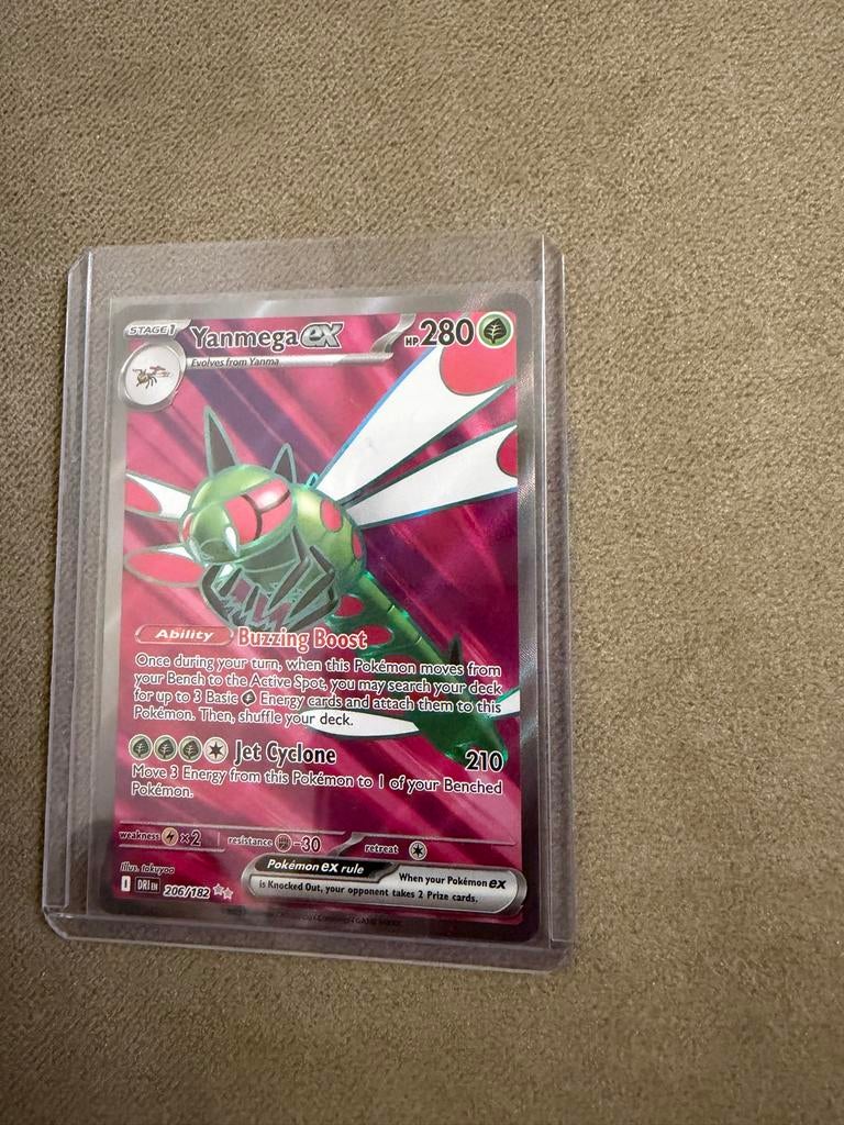 Yanmega ex 206/182 - Pokémon kaart (Foil), Ophalen of Verzenden, Zo goed als nieuw, Losse kaart, Foil