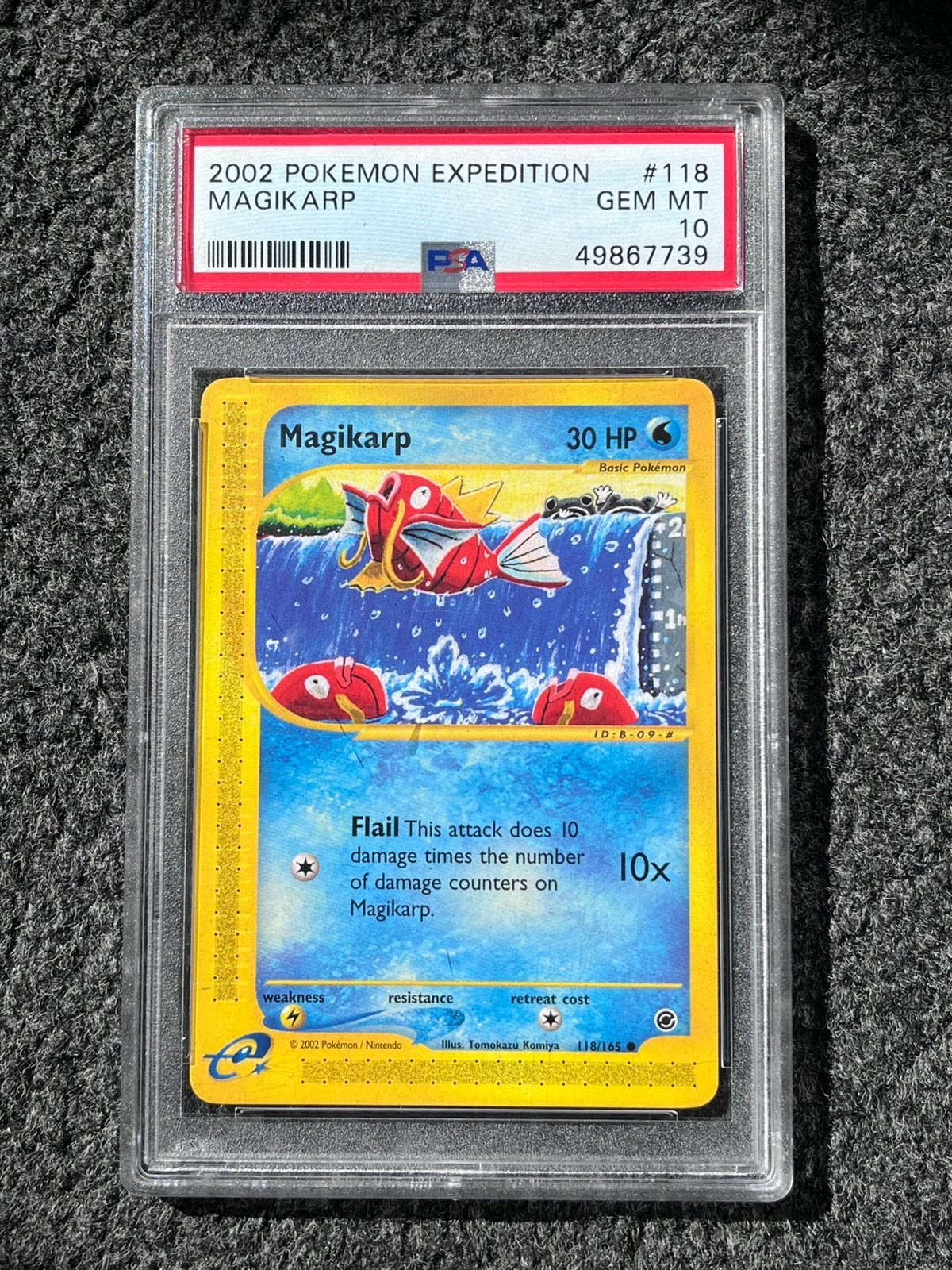 Pokémon PSA 10 Magikarp #118 Expedition (POP 91!), Ophalen of Verzenden, Zo goed als nieuw, Losse kaart, Foil