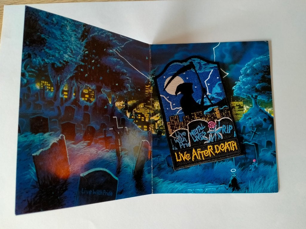 Iron Maiden Live after death metal muziek patch embleem 3, Ophalen of Verzenden, Nieuw, Kleding