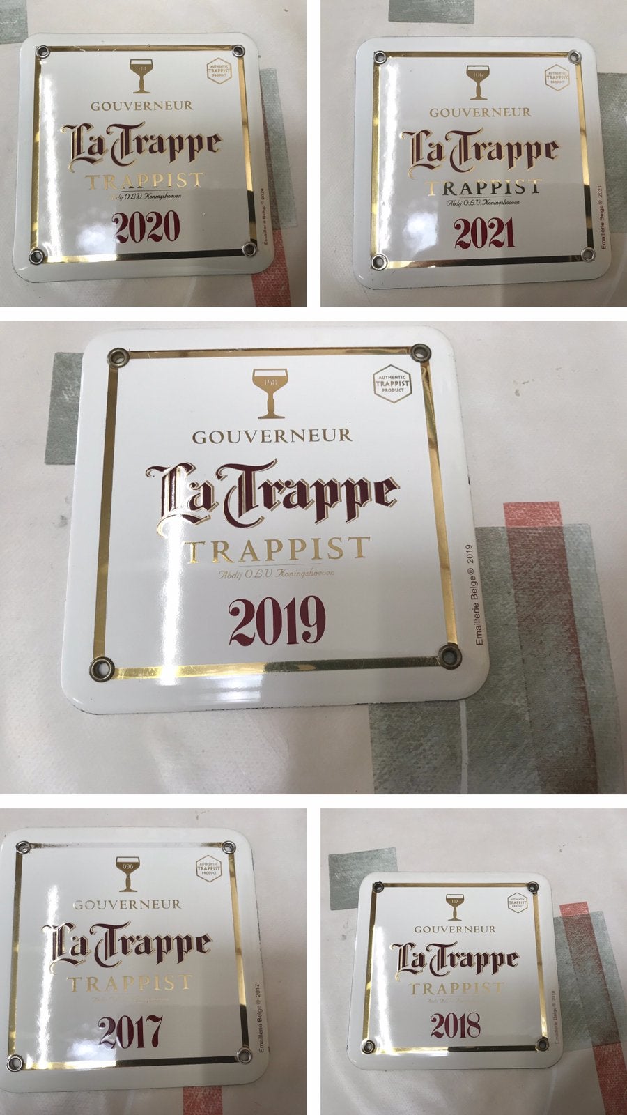 La Trappe emaillerie Belge gouverneur,2017t.e.m.2021, Ophalen of Verzenden, Gebruikt, Reclamebord